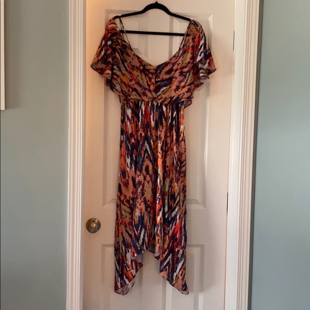 Off-the-shoulder Midi Dress